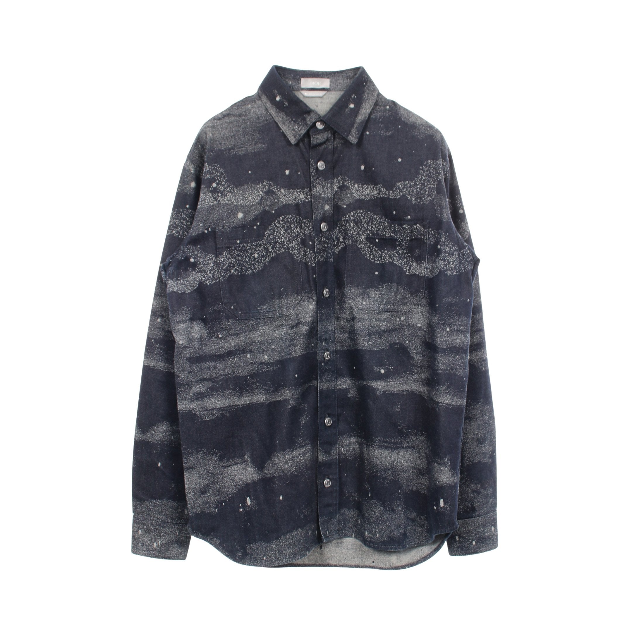 DIOR × PETER DOIG デニムシャツ コットン ネイビー クリスチャン