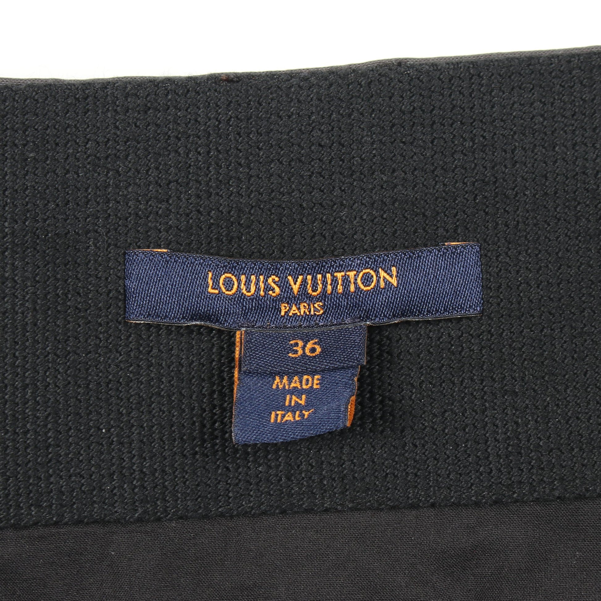 ハイウエスト カーゴパンツ リヨセル コットン ブラック グレー ルイヴィトン ボトムス LOUIS VUITTON