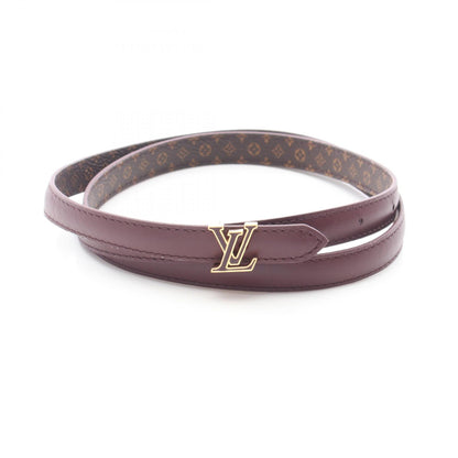 ミニLVエナメル 15MM リバーシブル ベルト レザー PVC ボルドー ブラウン ルイヴィトン 財布・小物 LOUIS VUITTON