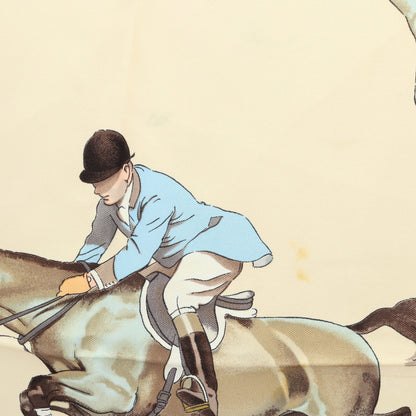 カレ90 JUMPING スカーフ シルク ダークブラウン ベージュ マルチカラー エルメス 財布・小物 HERMES