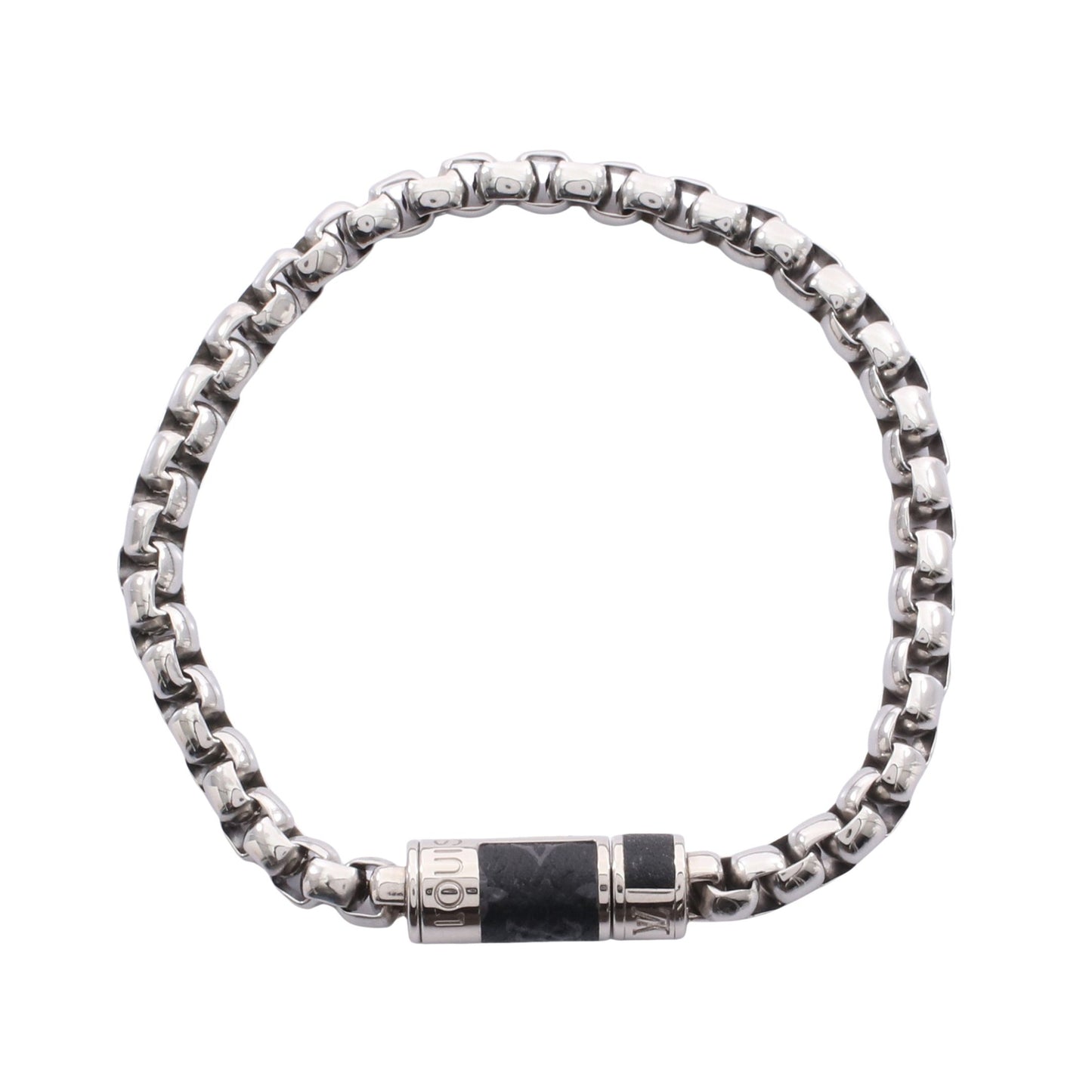 チェーンモノグラム ブレスレット PVC シルバー ブラック ルイヴィトン アクセサリー LOUIS VUITTON