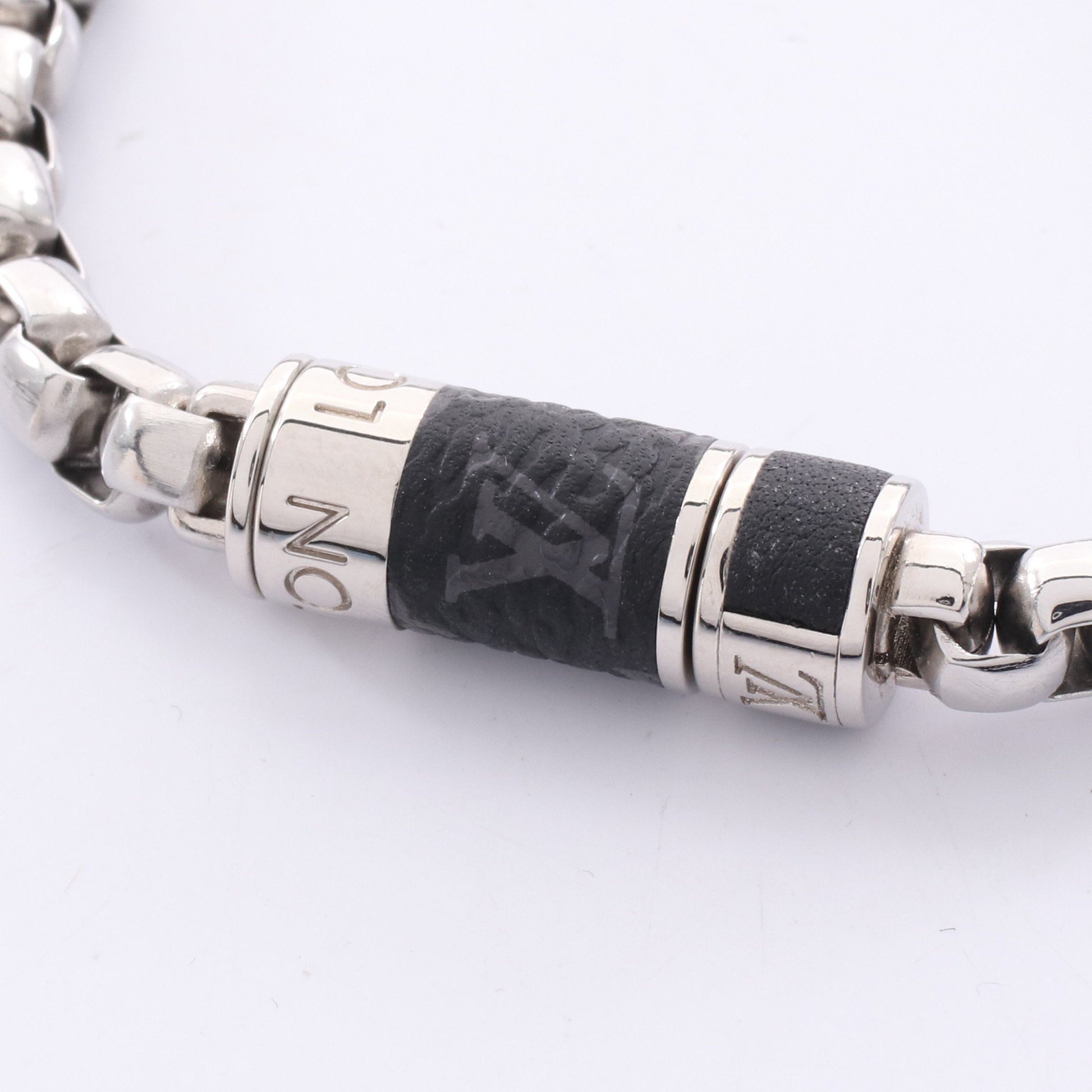 チェーンモノグラム ブレスレット PVC シルバー ブラック ルイヴィトン アクセサリー LOUIS VUITTON