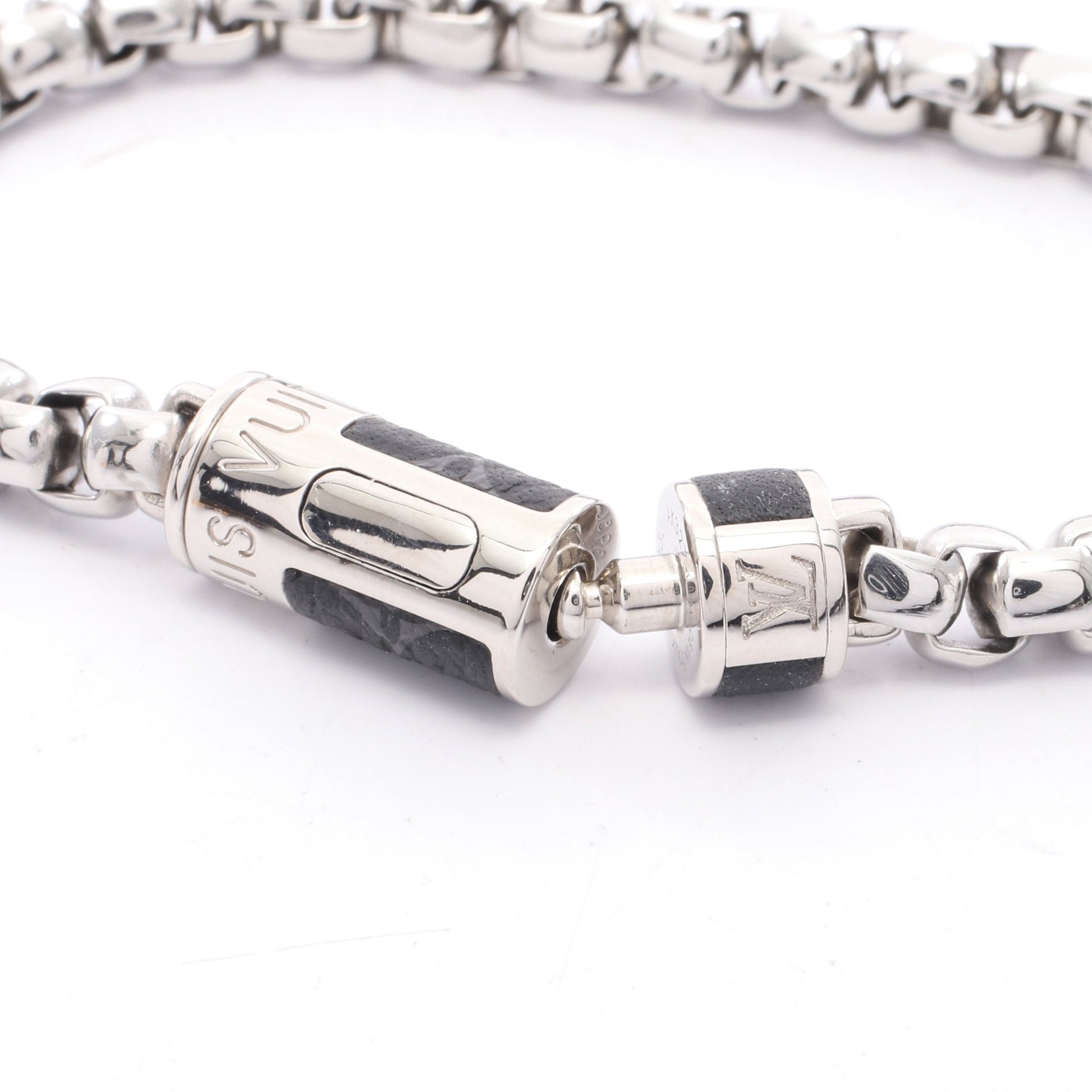 チェーンモノグラム ブレスレット PVC シルバー ブラック ルイヴィトン アクセサリー LOUIS VUITTON