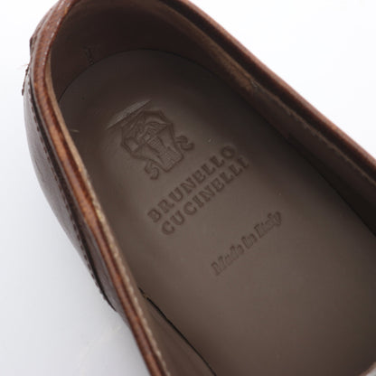 フリンジ ローファー カジュアルシューズ レザー ダークブラウン ブルネロクチネリ シューズ BRUNELLO CUCINELLI