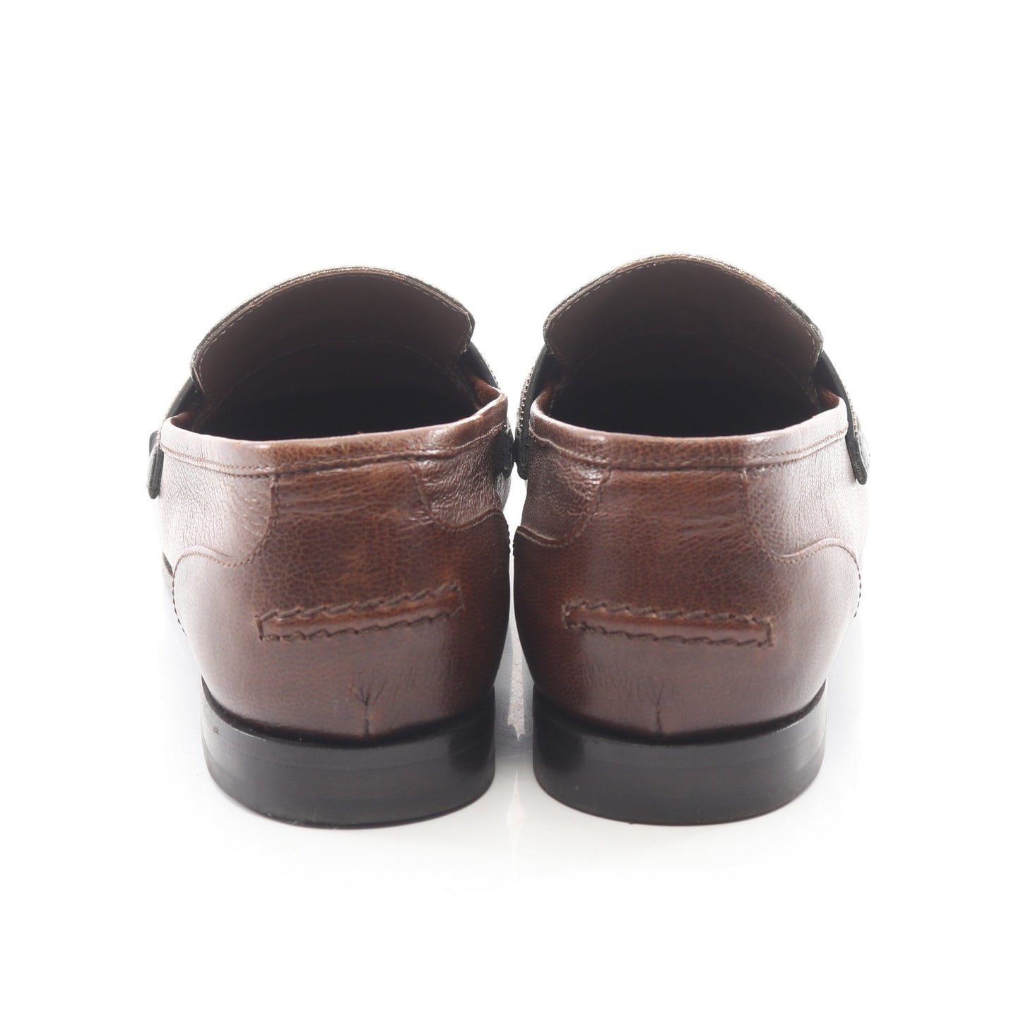 フリンジ ローファー カジュアルシューズ レザー ダークブラウン ブルネロクチネリ シューズ BRUNELLO CUCINELLI