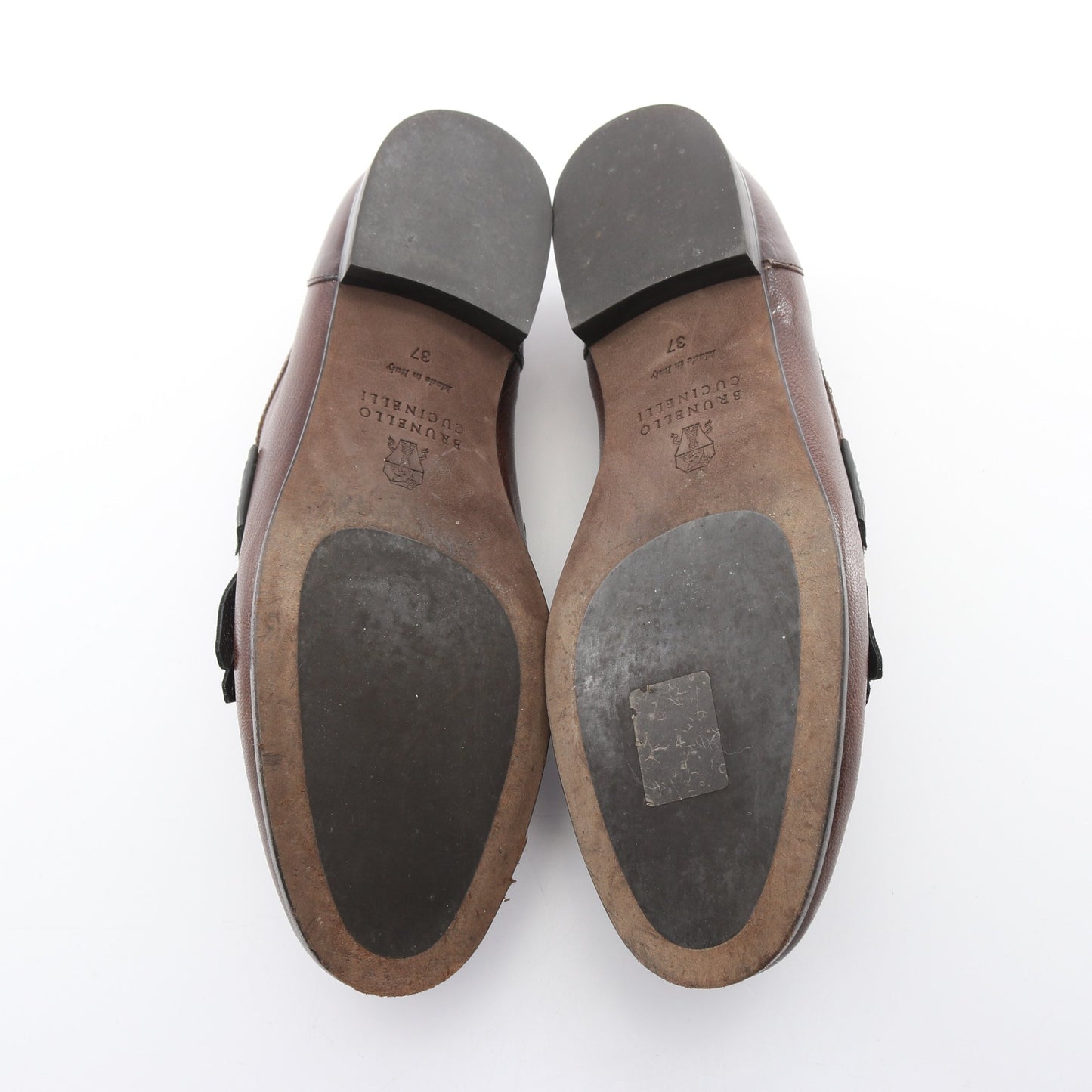 フリンジ ローファー カジュアルシューズ レザー ダークブラウン ブルネロクチネリ シューズ BRUNELLO CUCINELLI