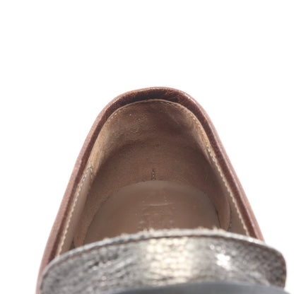 フリンジ ローファー カジュアルシューズ レザー ダークブラウン ブルネロクチネリ シューズ BRUNELLO CUCINELLI