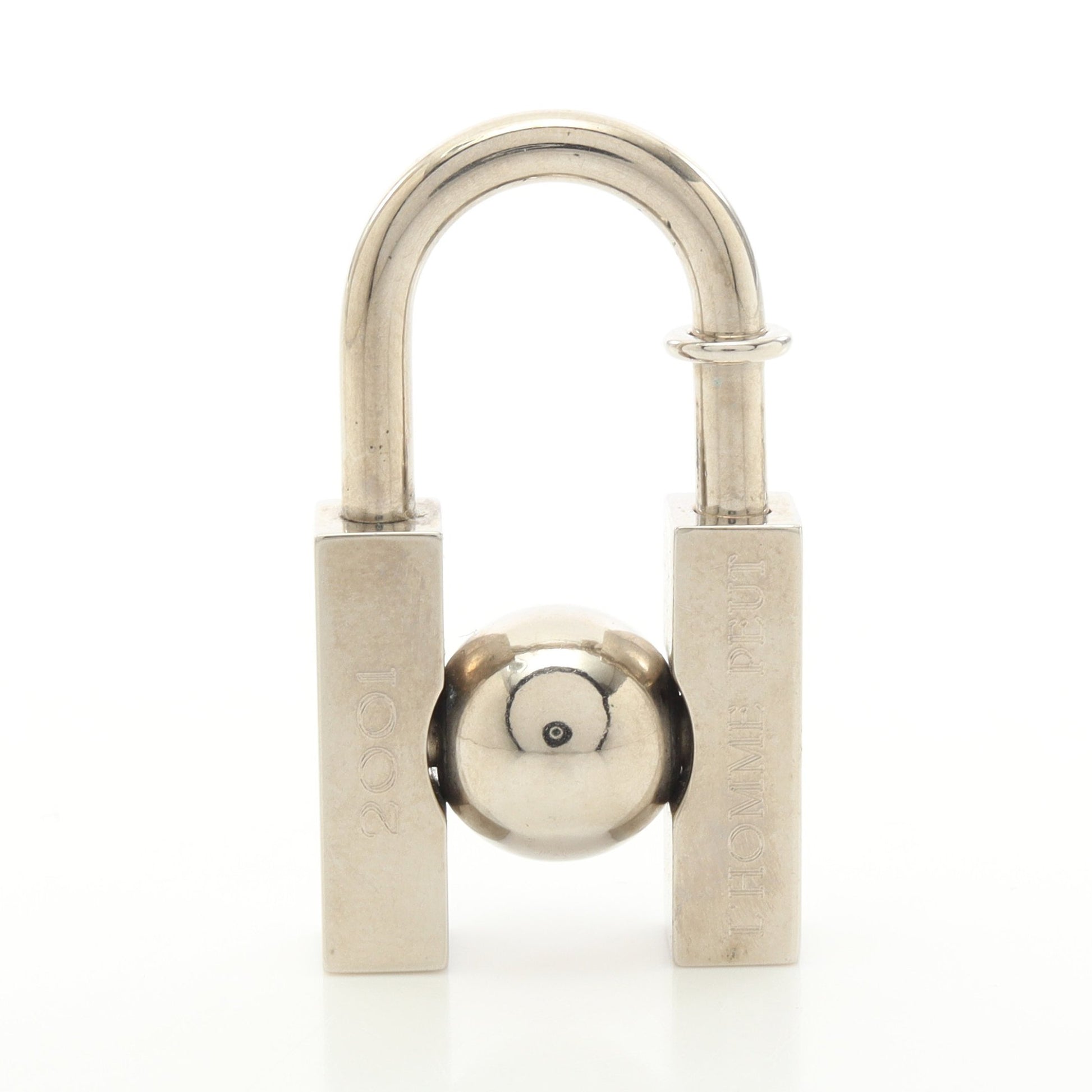 カデナチャーム L'HOMME PEUT EMBELLIR LA TERRE 2001年限定 バッグチャーム シルバー エルメス 財布・小物 HERMES