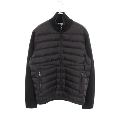 ニット切替 ダウンジャケット ナイロン ウール ブラック モンクレール アウター MONCLER