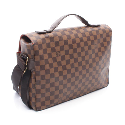 ブロードウェイ ダミエエベヌ 2WAY ショルダーバッグ PVC レザー ブラウン ルイヴィトン バッグ LOUIS VUITTON