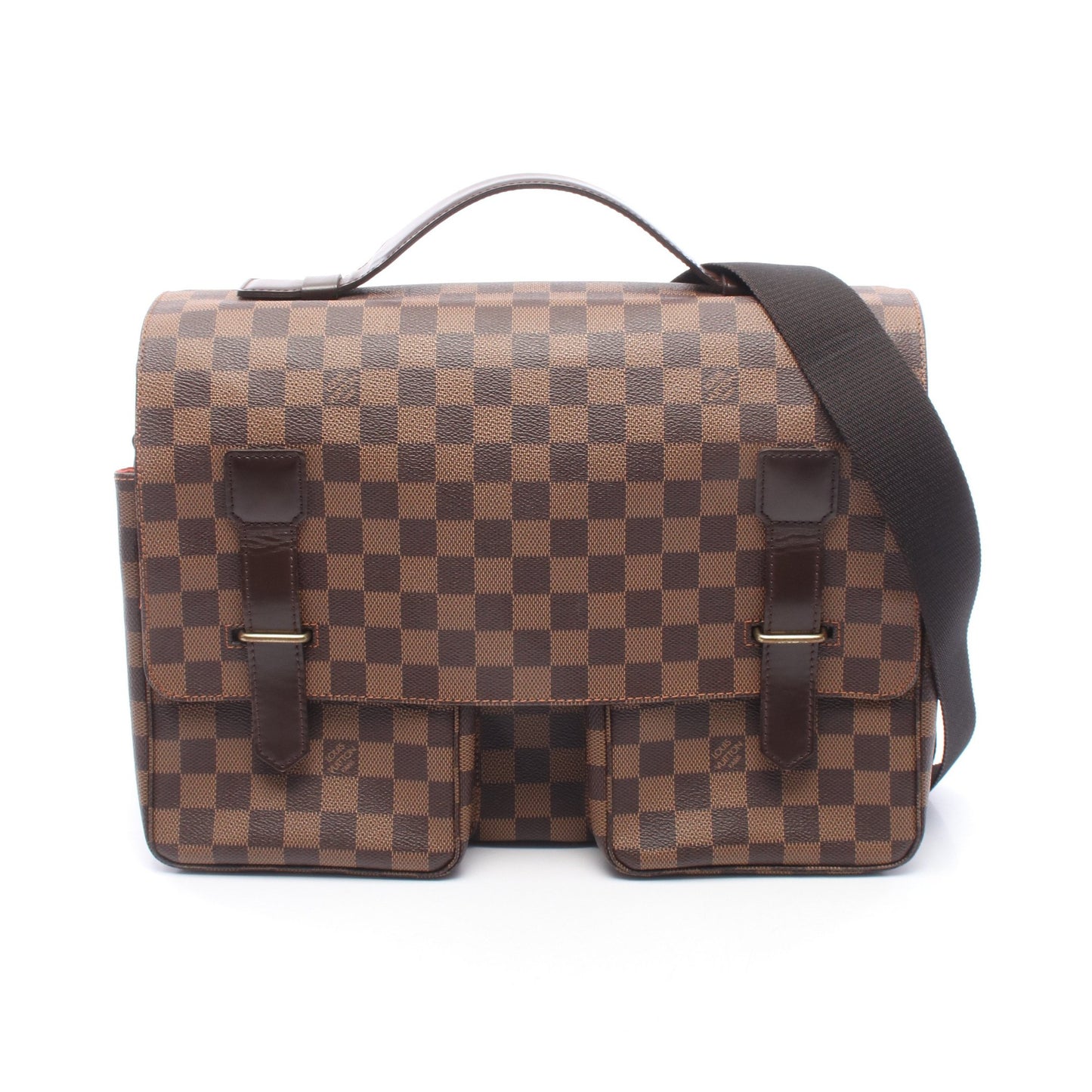 ブロードウェイ ダミエエベヌ 2WAY ショルダーバッグ PVC レザー ブラウン ルイヴィトン バッグ LOUIS VUITTON