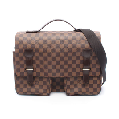 ブロードウェイ ダミエエベヌ 2WAY ショルダーバッグ PVC レザー ブラウン ルイヴィトン バッグ LOUIS VUITTON