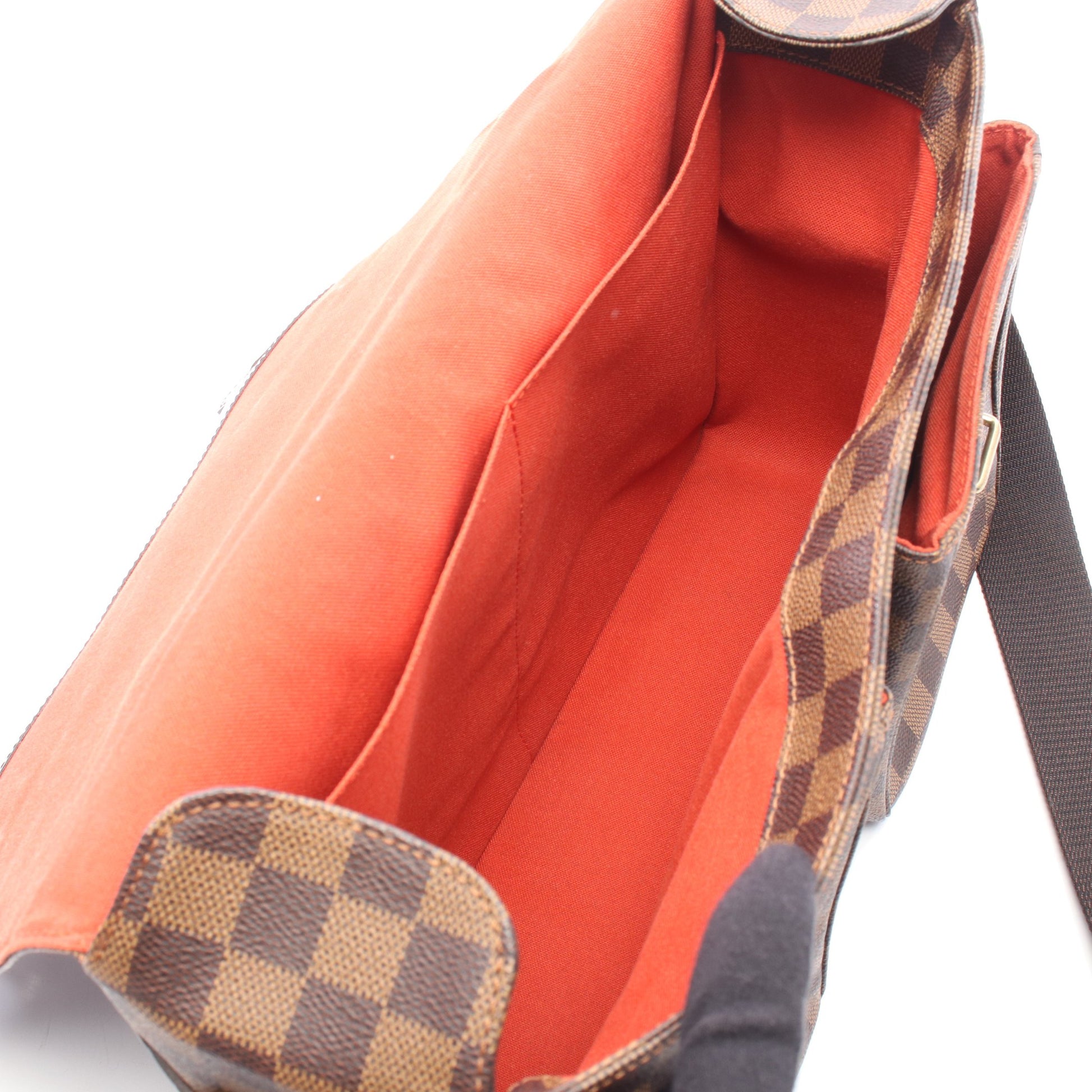 ブロードウェイ ダミエエベヌ 2WAY ショルダーバッグ PVC レザー ブラウン ルイヴィトン バッグ LOUIS VUITTON