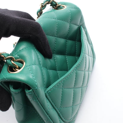 ミニマトラッセ チェーンショルダーバッグ ラムスキン グリーン ゴールド金具 シャネル バッグ CHANEL