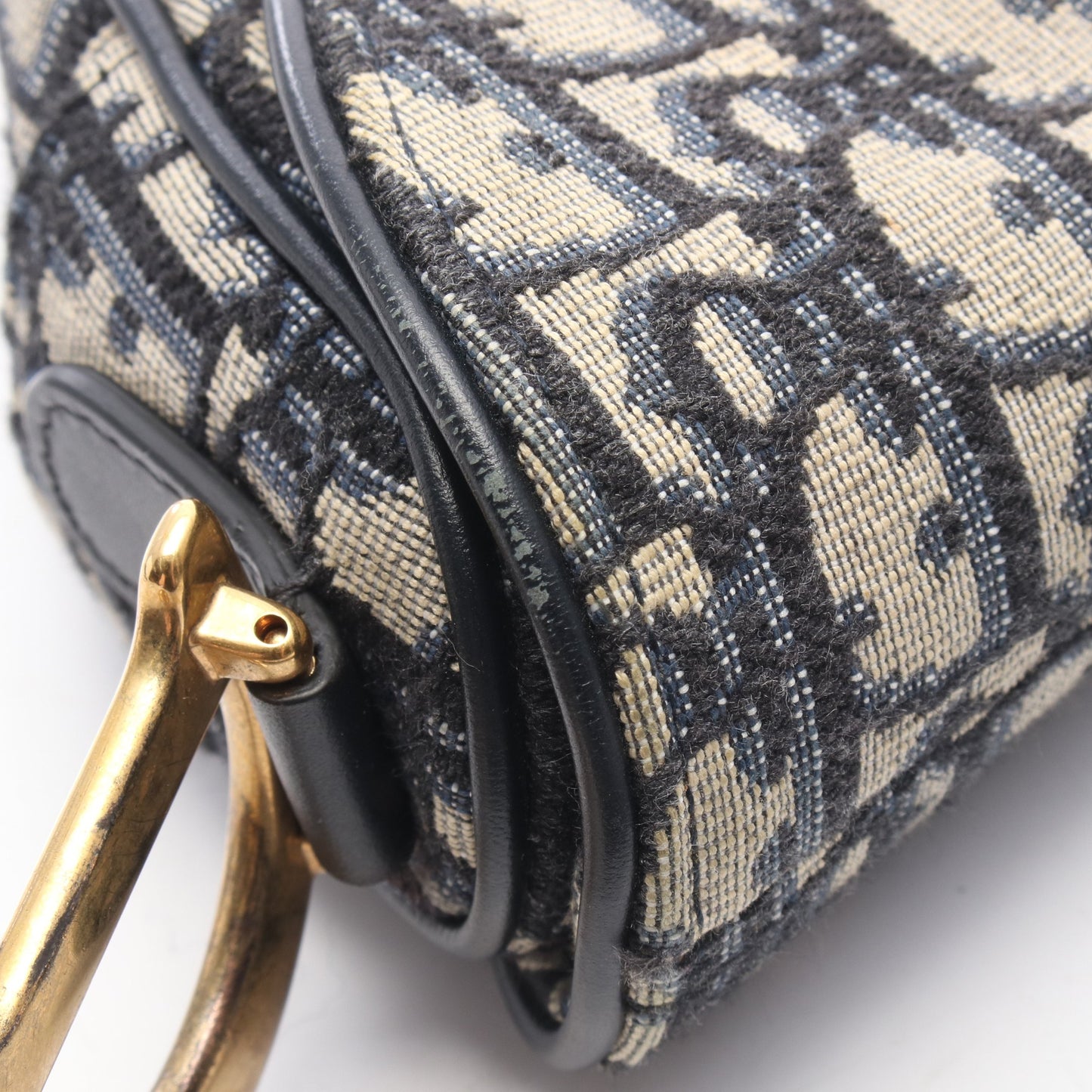 サドルバッグ オブリーク ハンドバッグ キャンバス レザー ネイビー ベージュ クリスチャンディオール バッグ Christian Dior