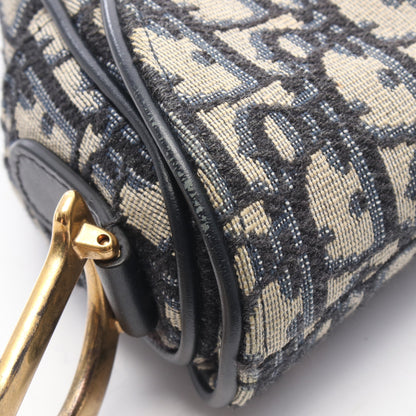 サドルバッグ オブリーク ハンドバッグ キャンバス レザー ネイビー ベージュ クリスチャンディオール バッグ Christian Dior