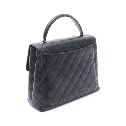 マトラッセ ハンドバッグ キャビアスキン ブラック ゴールド金具 シャネル バッグ CHANEL