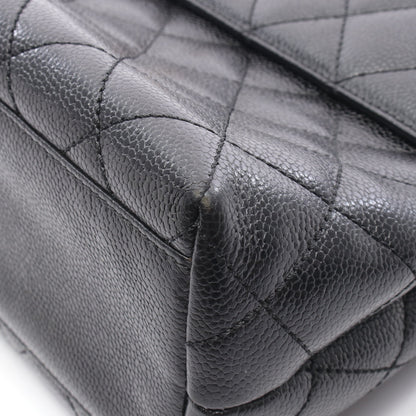 マトラッセ ハンドバッグ キャビアスキン ブラック ゴールド金具 シャネル バッグ CHANEL