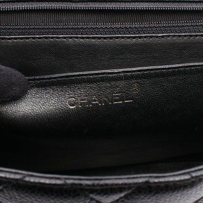 マトラッセ ハンドバッグ キャビアスキン ブラック ゴールド金具 シャネル バッグ CHANEL