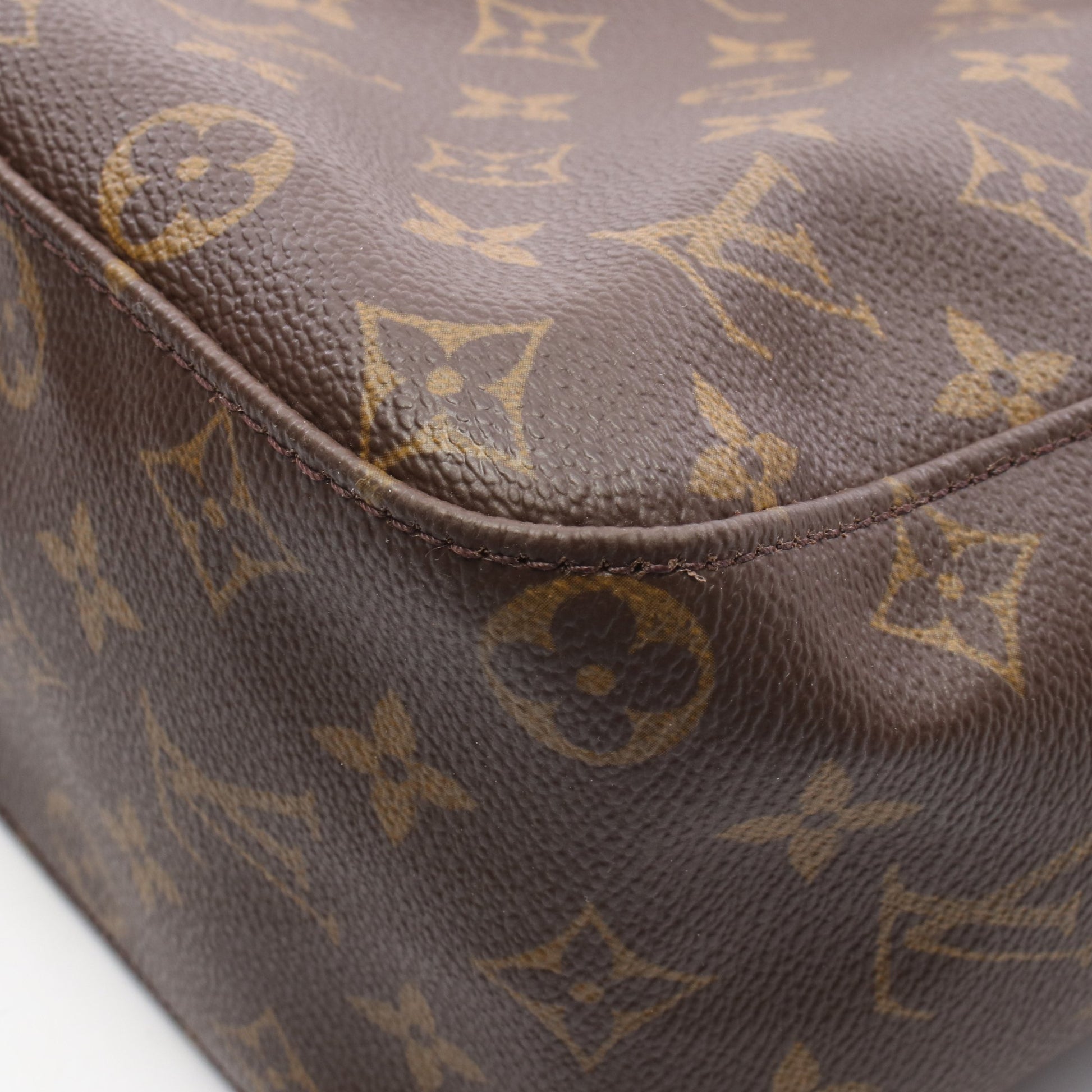 ルーピングGM モノグラム ショルダーバッグ PVC レザー ブラウン ルイヴィトン バッグ LOUIS VUITTON