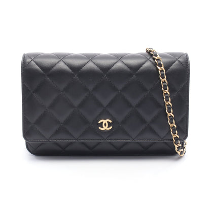 マトラッセ チェーンウォレット ラムスキン ブラック ゴールド金具 シャネル バッグ CHANEL