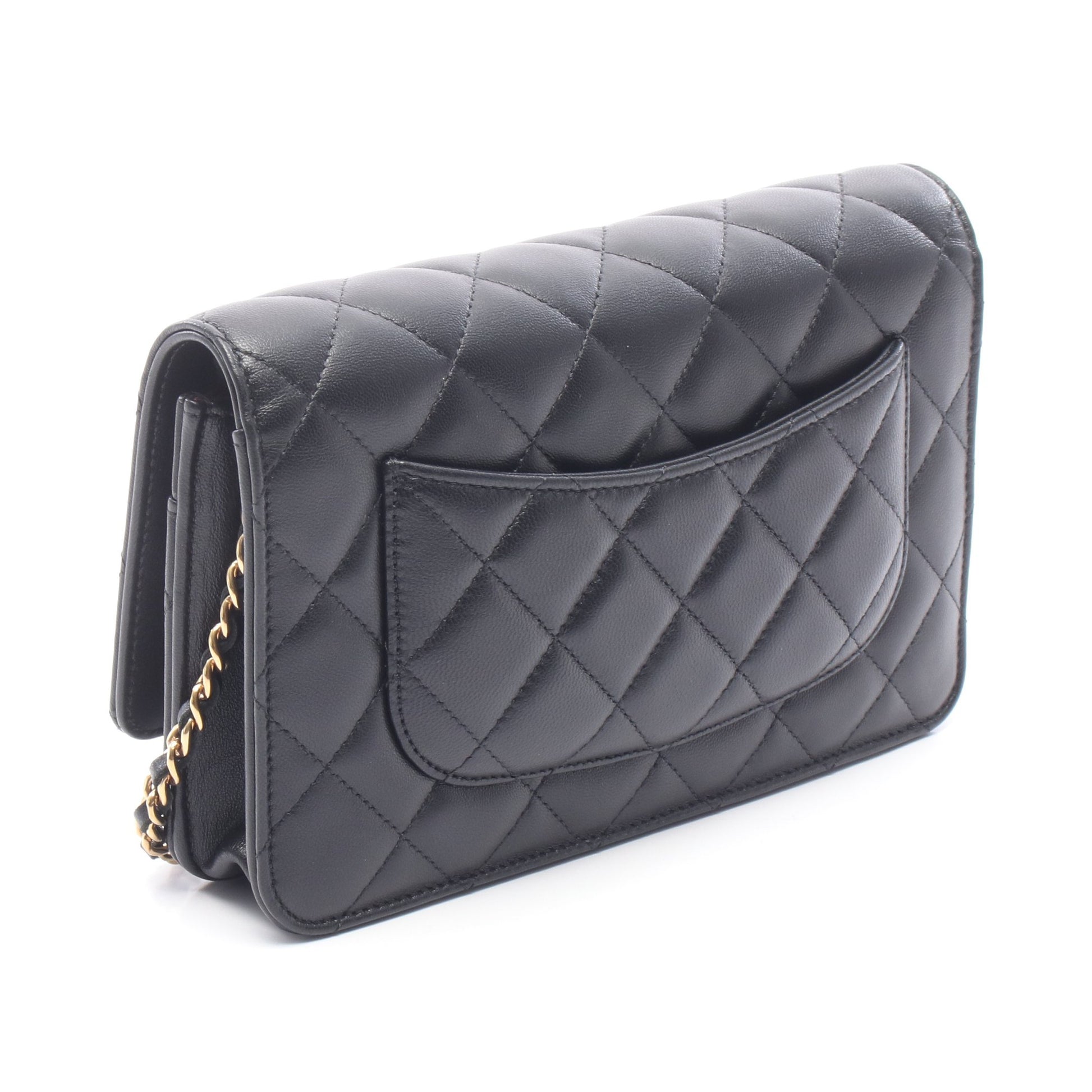 マトラッセ チェーンウォレット ラムスキン ブラック ゴールド金具 シャネル バッグ CHANEL