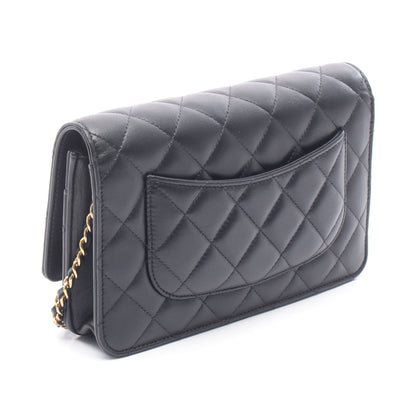 マトラッセ チェーンウォレット ラムスキン ブラック ゴールド金具 シャネル バッグ CHANEL