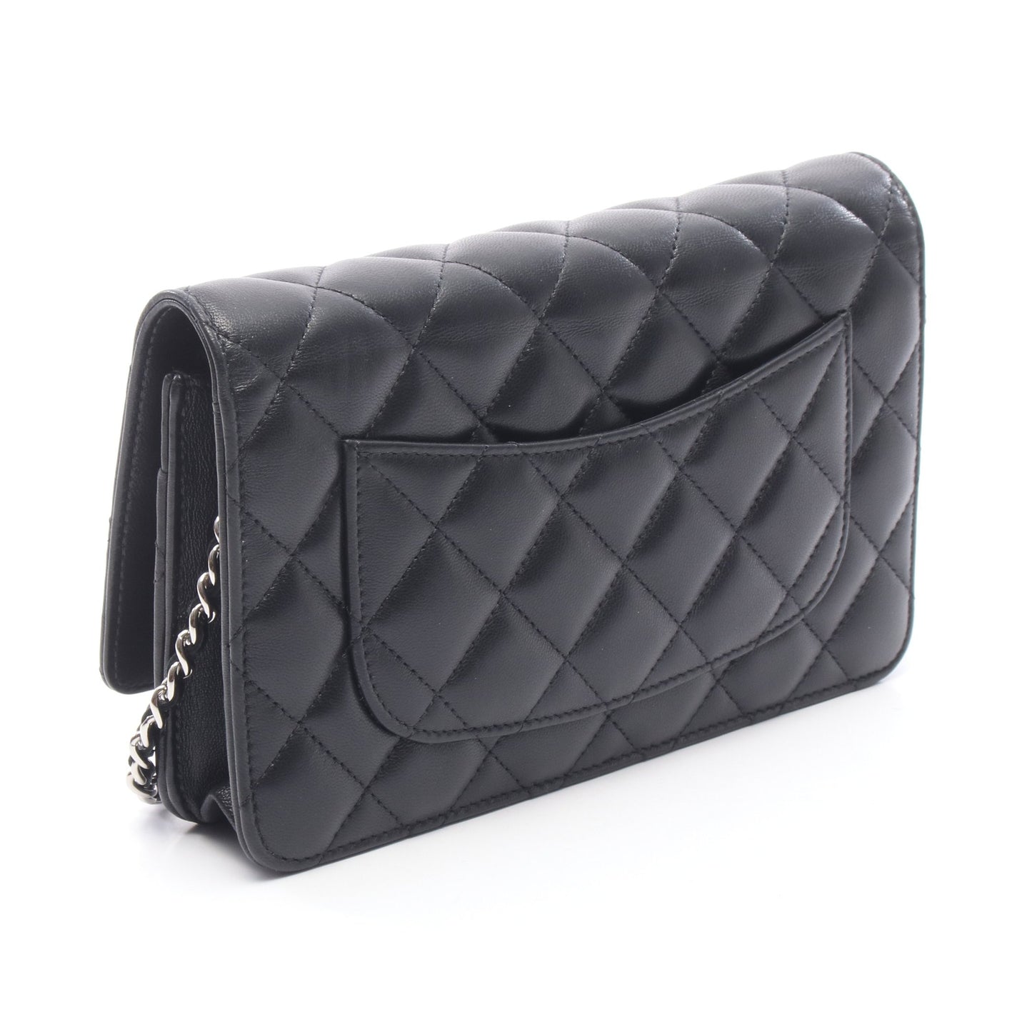 マトラッセ チェーンウォレット ラムスキン ブラック シルバー金具 シャネル バッグ CHANEL