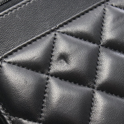 マトラッセ チェーンウォレット ラムスキン ブラック シルバー金具 シャネル バッグ CHANEL