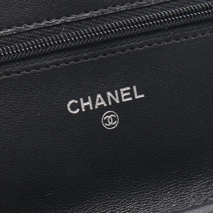 マトラッセ チェーンウォレット ラムスキン ブラック シルバー金具 シャネル バッグ CHANEL