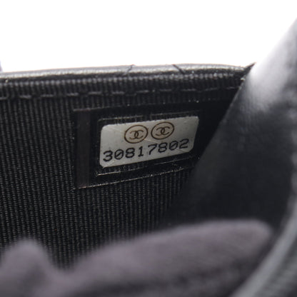 マトラッセ チェーンウォレット ラムスキン ブラック シルバー金具 シャネル バッグ CHANEL