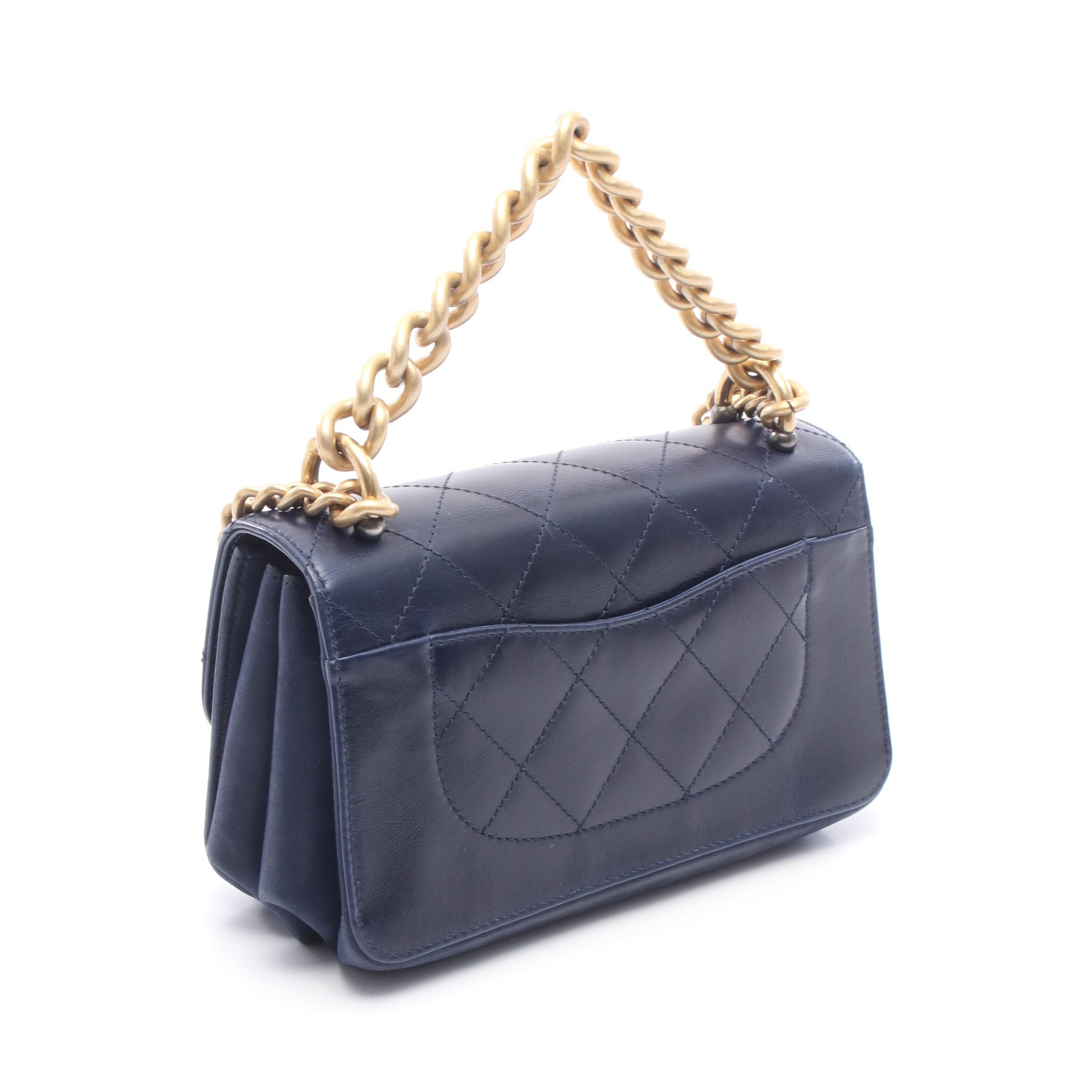シャネル CHANEL マトラッセ ショルダーバッグ バッグ レザー グレインドカーフレザー レディース ネイビー系 【中古】 CHANEL シャネル マトラッセ ショルダーバッグ ラムスキン ネイビー