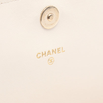 BOOK マトラッセ チェーンショルダーバッグ ラムスキン ブラック ホワイト ゴールド金具 シャネル バッグ CHANEL