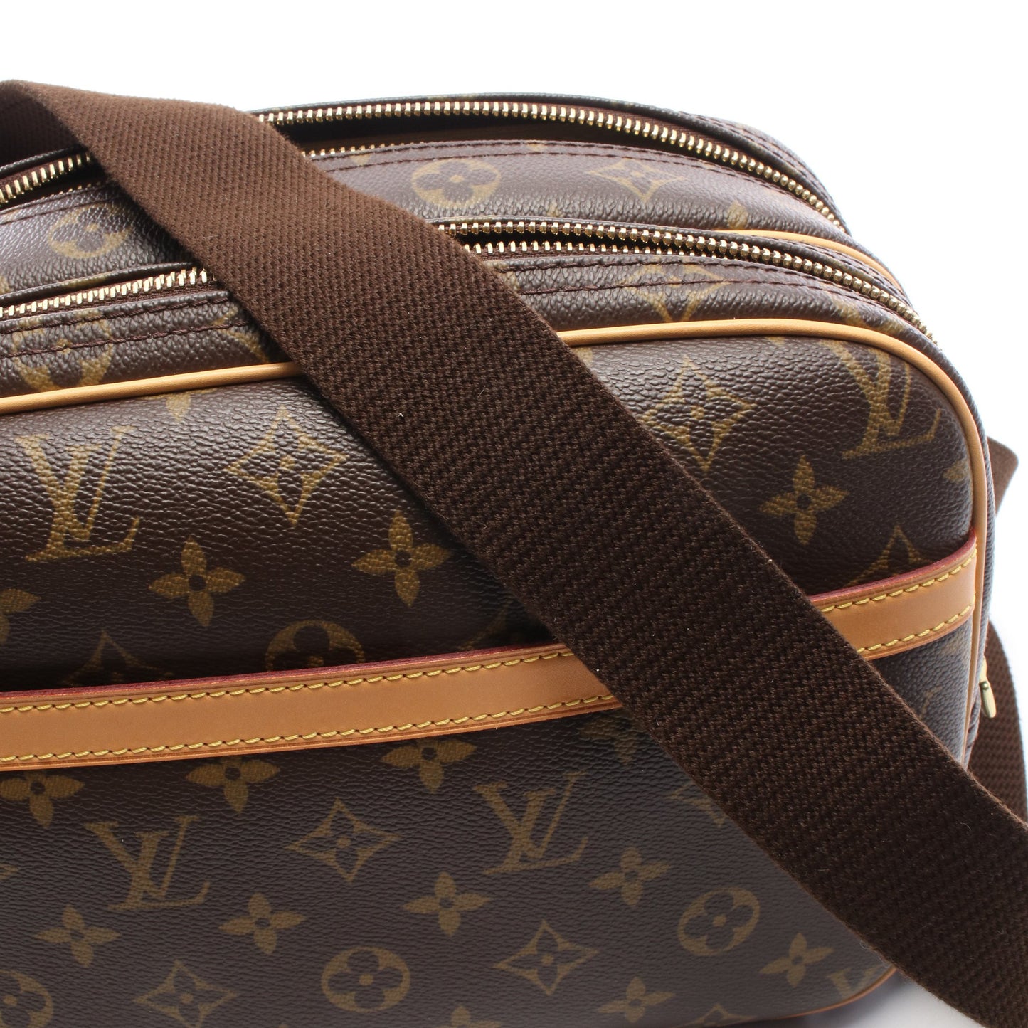リポーターPM モノグラム ショルダーバッグ PVC レザー ブラウン ルイヴィトン バッグ LOUIS VUITTON