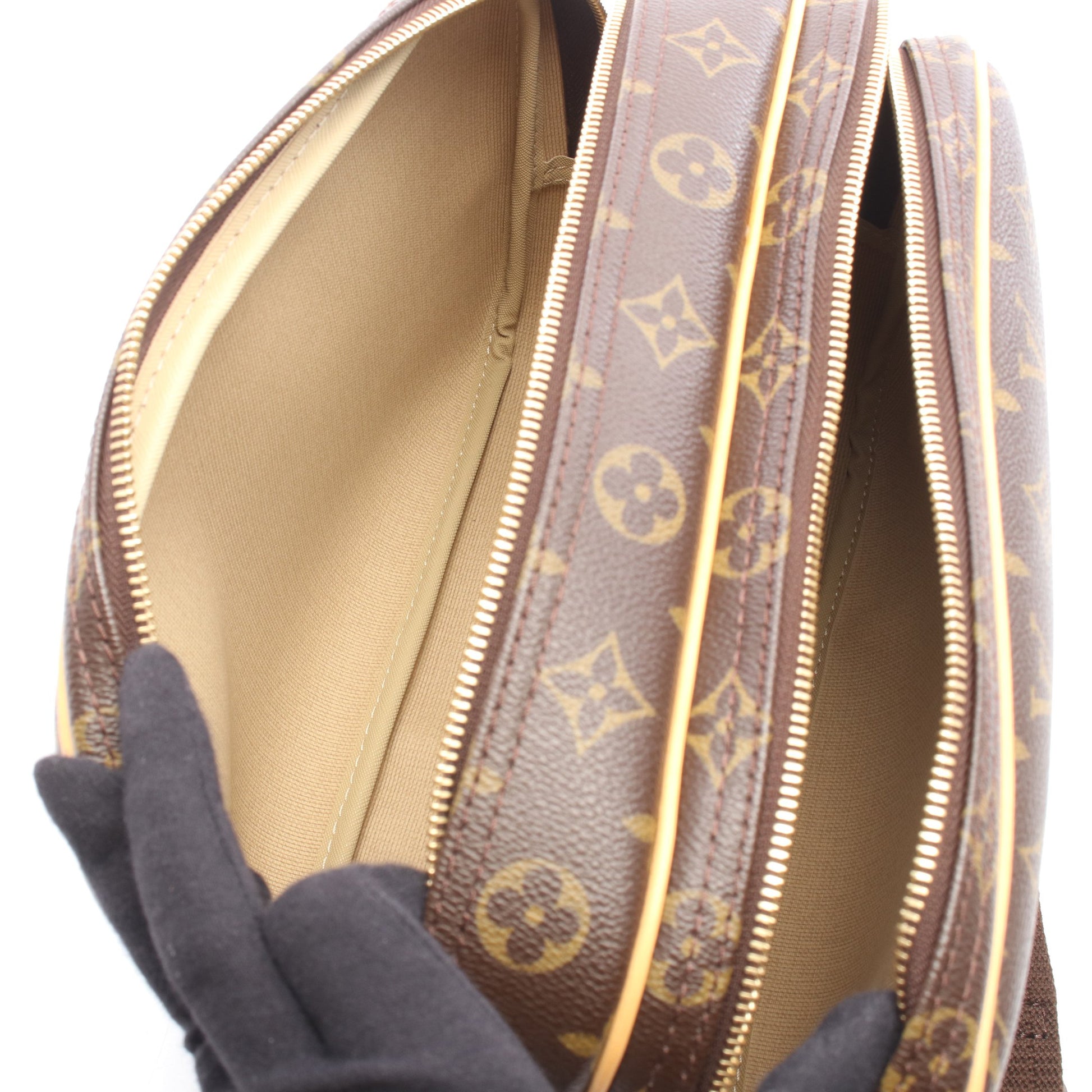 リポーターPM モノグラム ショルダーバッグ PVC レザー ブラウン ルイヴィトン バッグ LOUIS VUITTON
