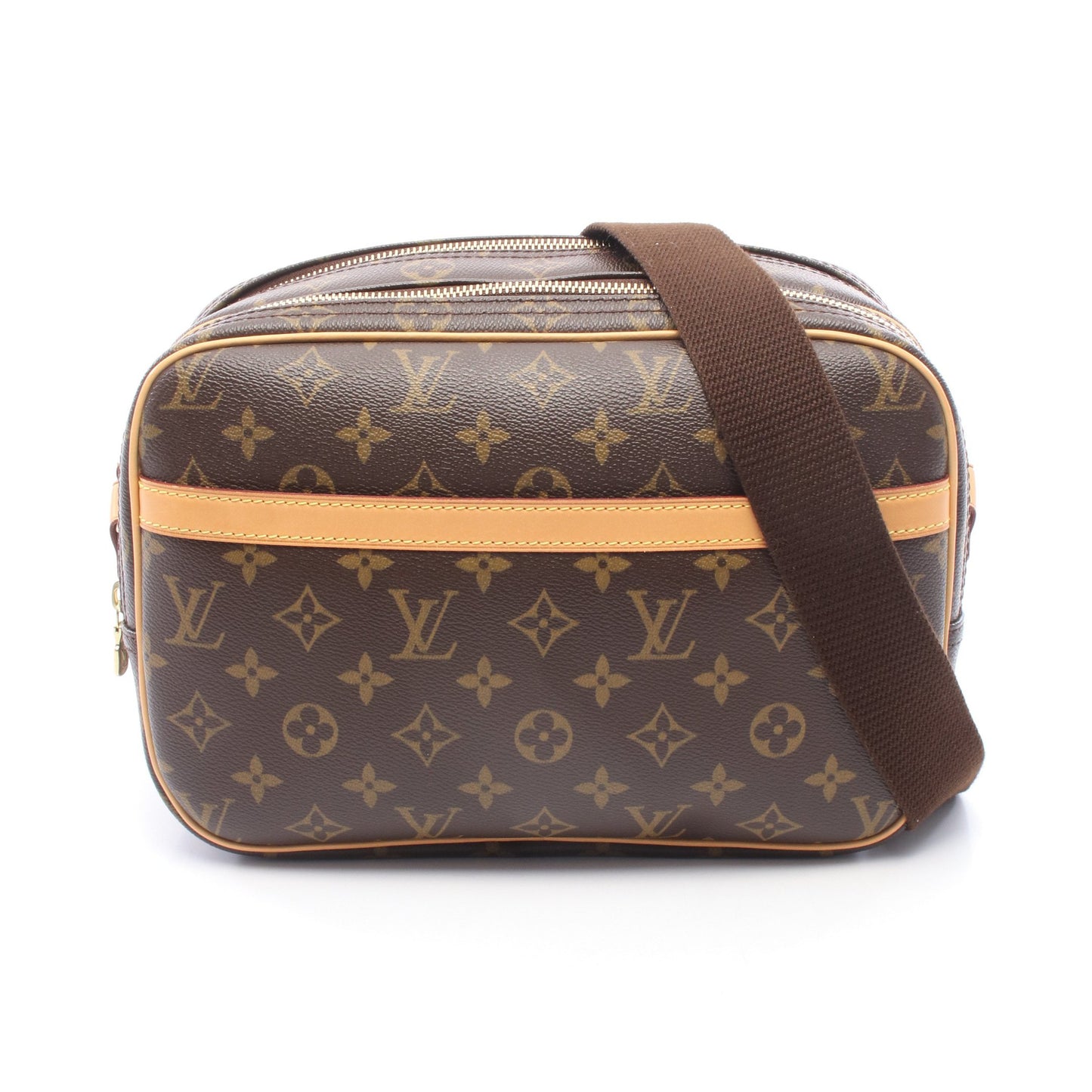 リポーターPM モノグラム ショルダーバッグ PVC レザー ブラウン ルイヴィトン バッグ LOUIS VUITTON