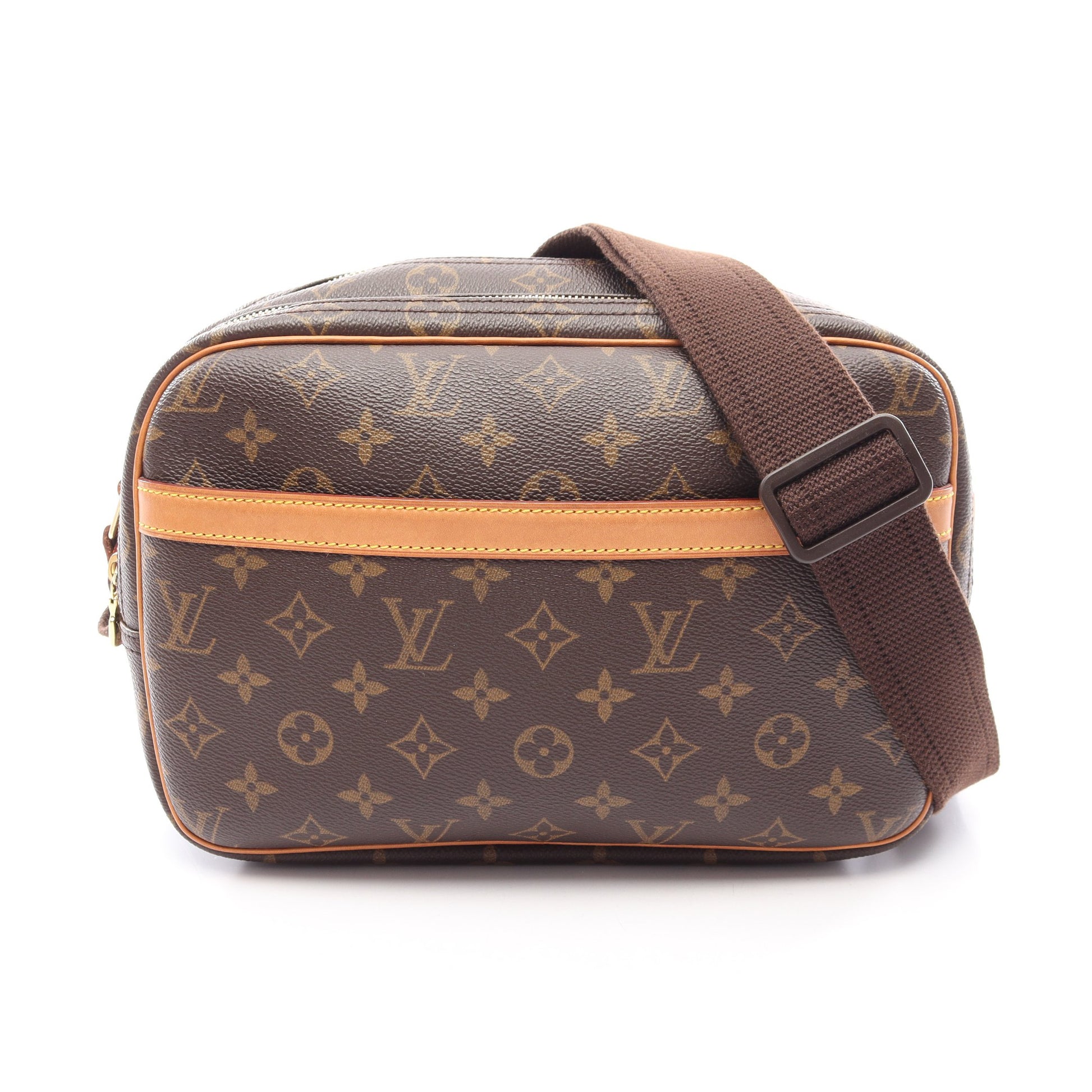 リポーターPM モノグラム ショルダーバッグ PVC レザー ブラウン ルイヴィトン バッグ LOUIS VUITTON