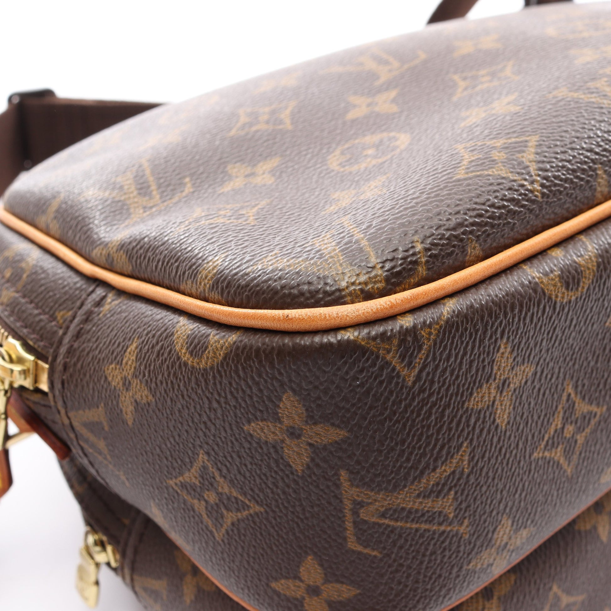 リポーターPM モノグラム ショルダーバッグ PVC レザー ブラウン ルイヴィトン バッグ LOUIS VUITTON