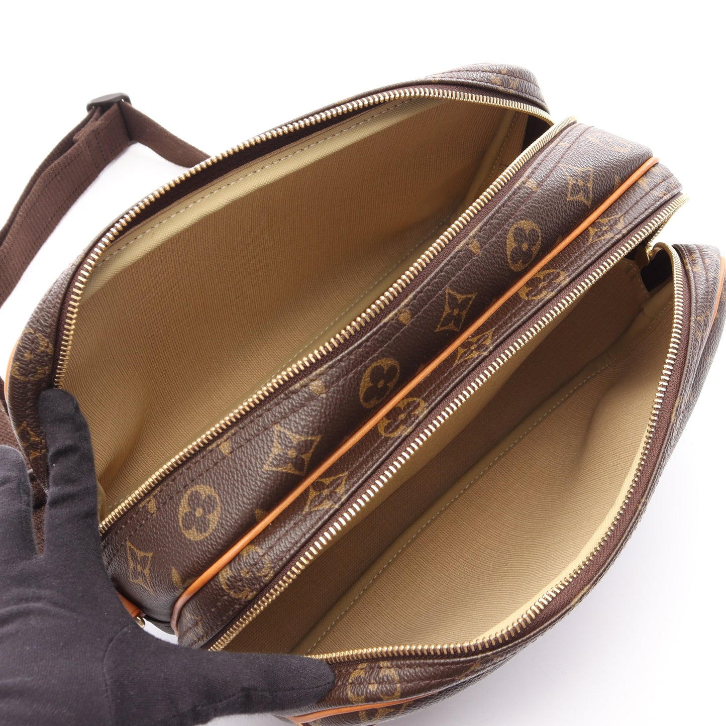リポーターPM モノグラム ショルダーバッグ PVC レザー ブラウン ルイヴィトン バッグ LOUIS VUITTON
