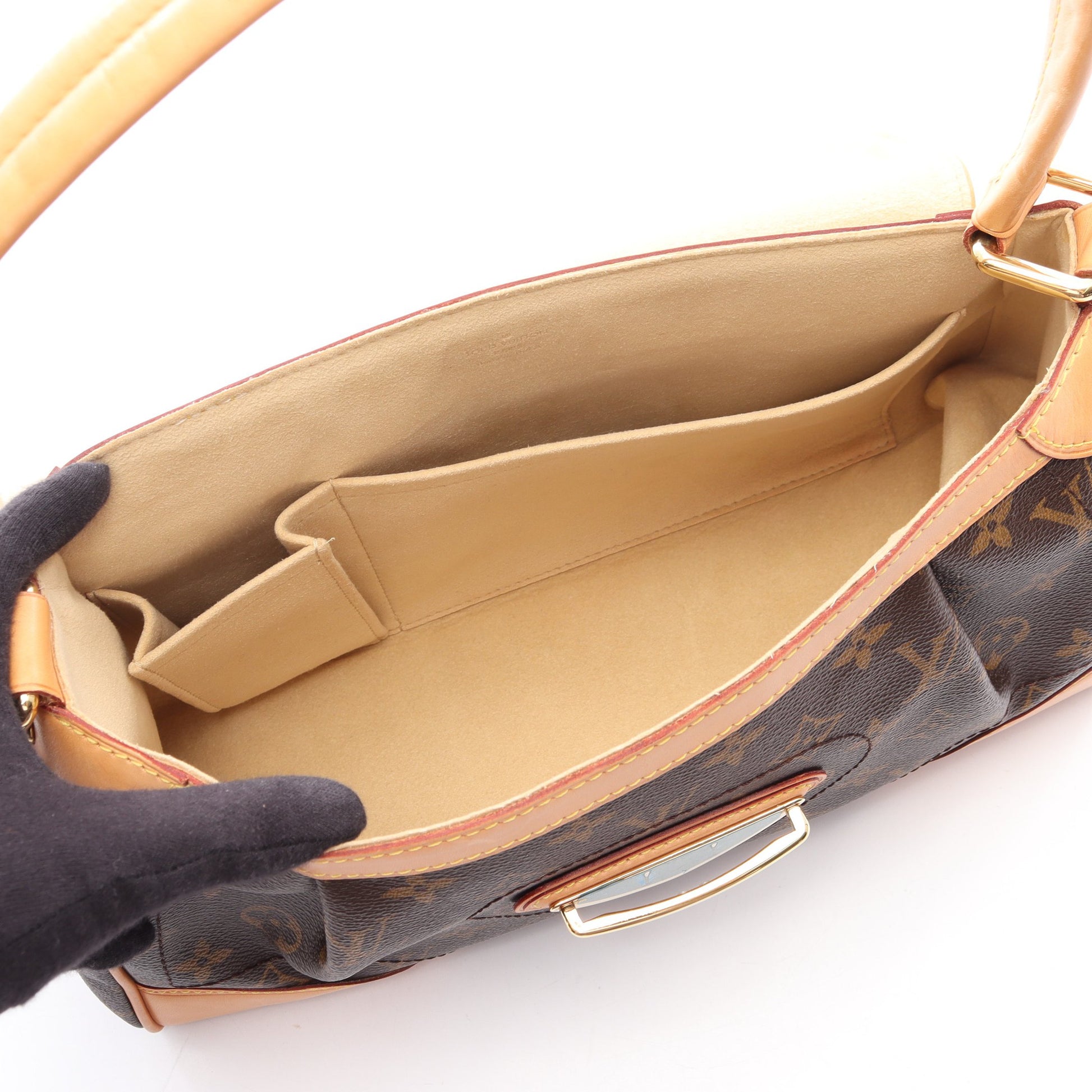 ビバリーMM モノグラム ショルダーバッグ PVC レザー ブラウン ルイヴィトン バッグ LOUIS VUITTON