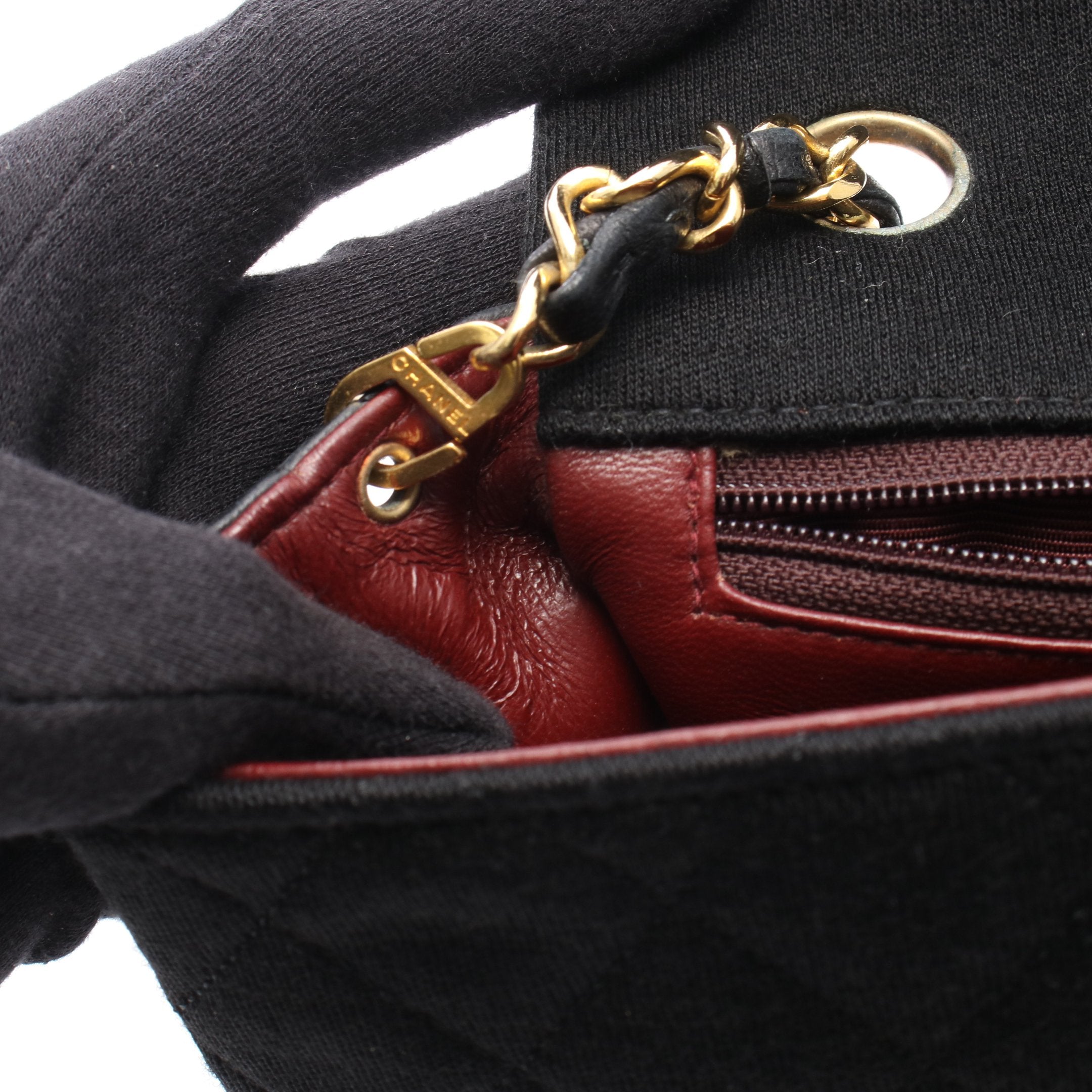 CHANEL/ヴィンテージシャネル/ミニマトラッセ/コットンジャージ 売切】シャネル ミニマトラッセ 黒 ジャージーコットン ！ | エルメス