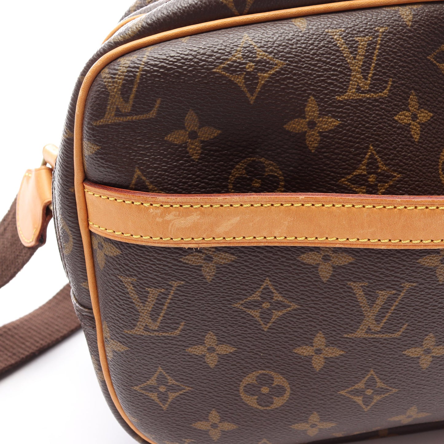 リポーターPM モノグラム ショルダーバッグ PVC レザー ブラウン ルイヴィトン バッグ LOUIS VUITTON