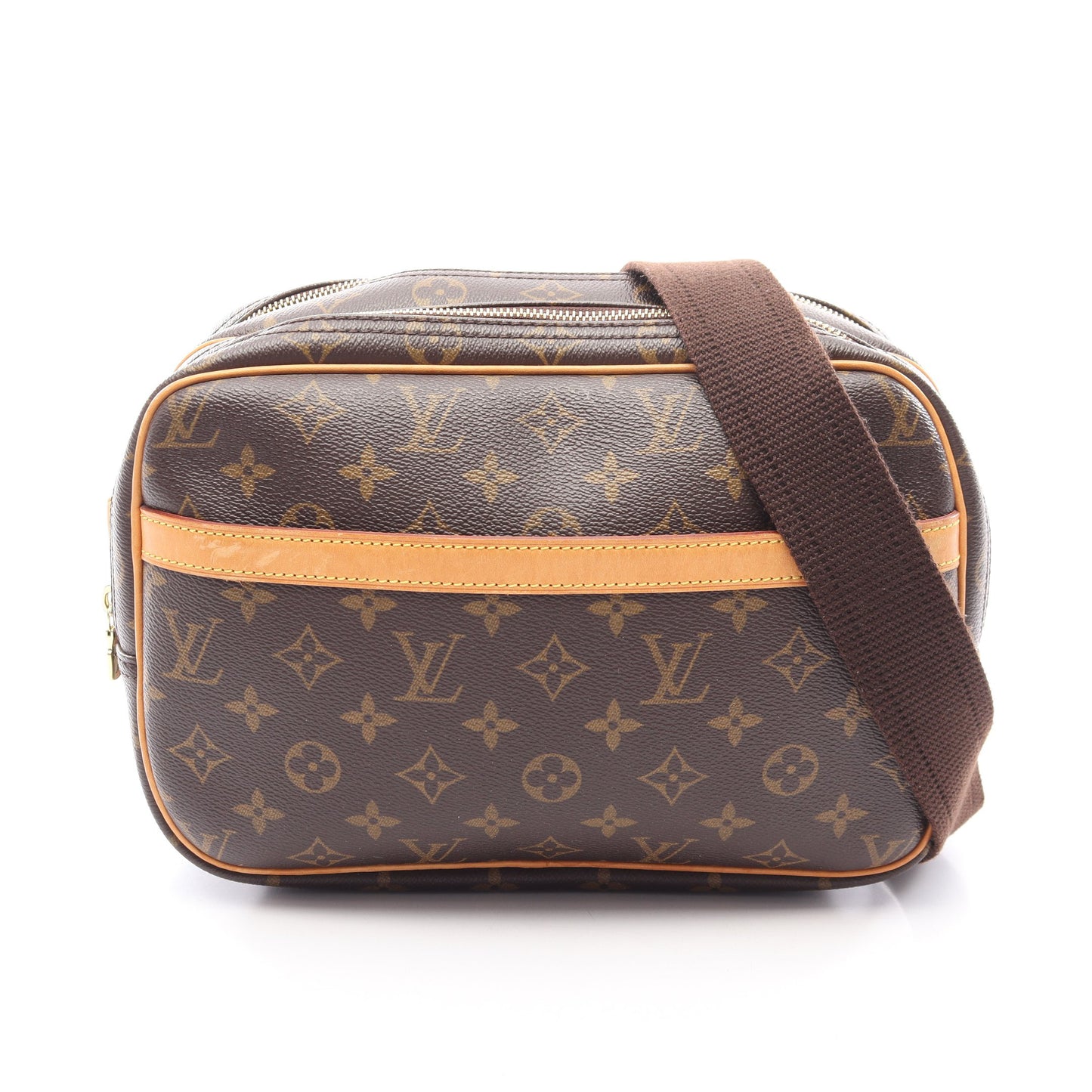 リポーターPM モノグラム ショルダーバッグ PVC レザー ブラウン ルイヴィトン バッグ LOUIS VUITTON