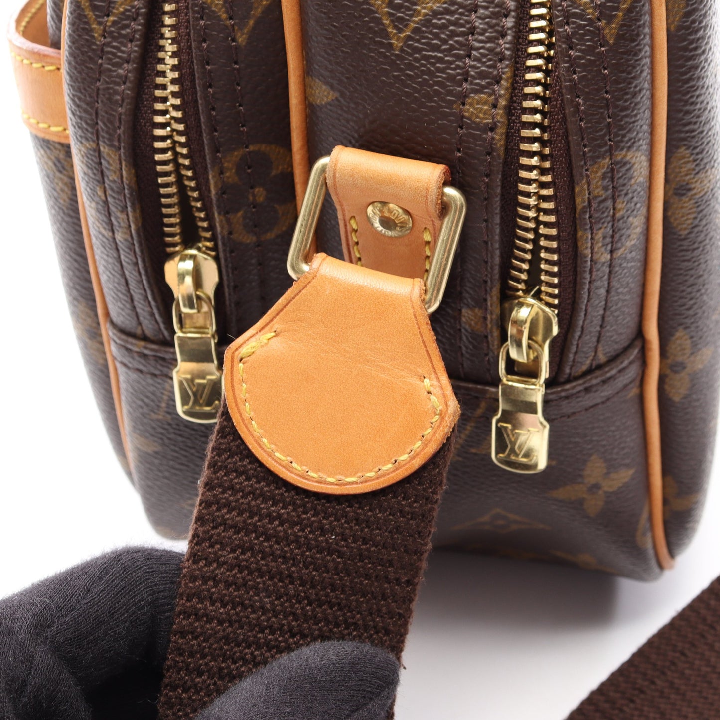 リポーターPM モノグラム ショルダーバッグ PVC レザー ブラウン ルイヴィトン バッグ LOUIS VUITTON