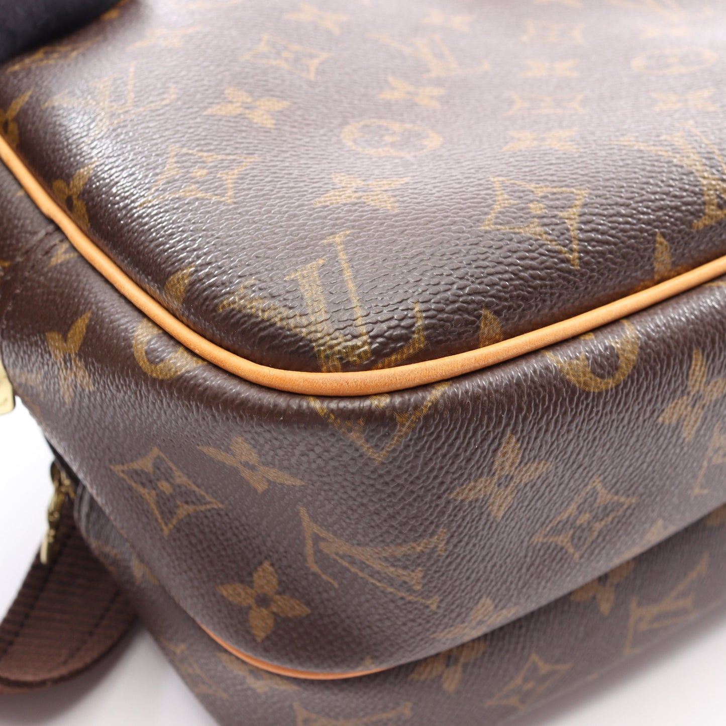 リポーターPM モノグラム ショルダーバッグ PVC レザー ブラウン ルイヴィトン バッグ LOUIS VUITTON