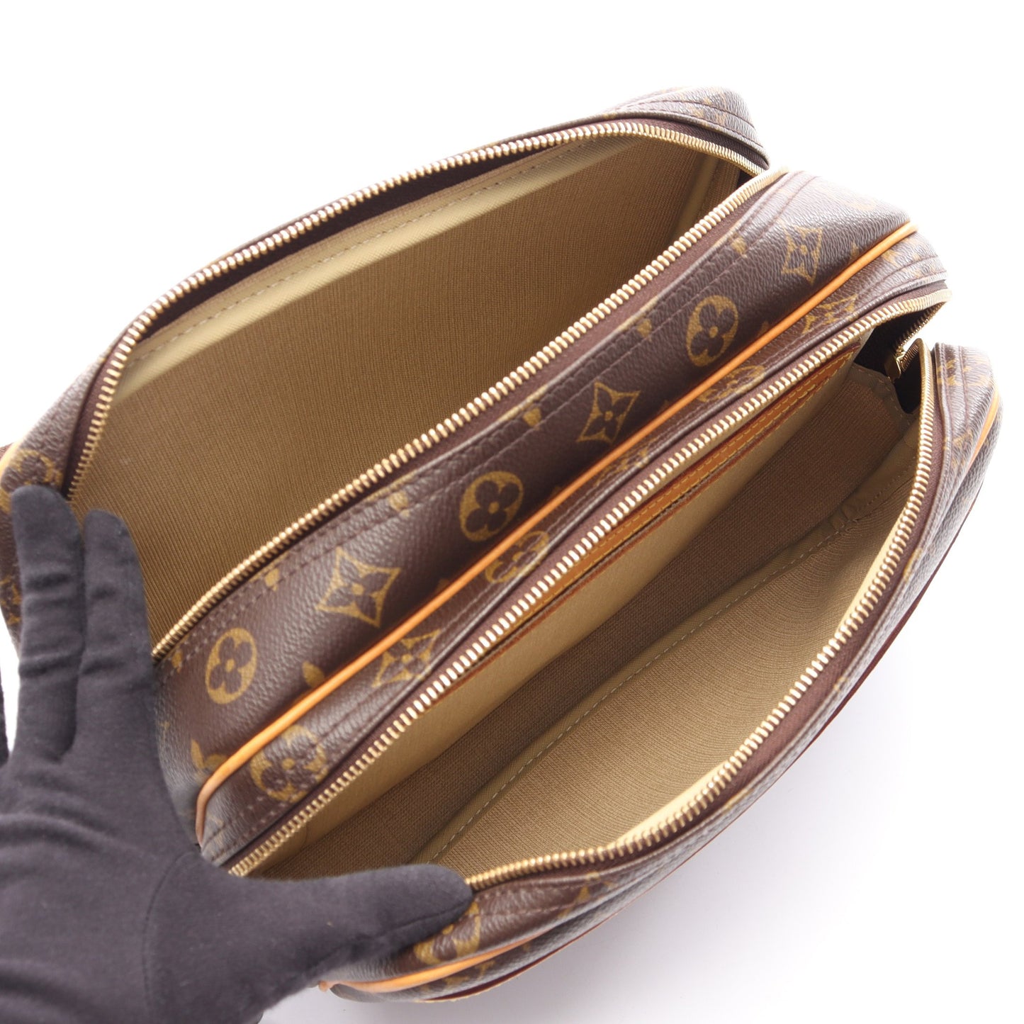 リポーターPM モノグラム ショルダーバッグ PVC レザー ブラウン ルイヴィトン バッグ LOUIS VUITTON