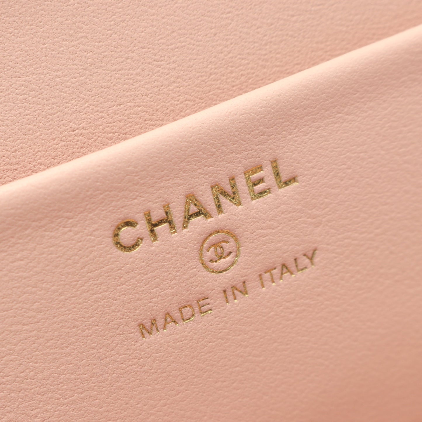 マトラッセ バニティ 2WAY チェーンショルダーバッグ レザー ライトピンク ゴールド金具 シャネル バッグ CHANEL