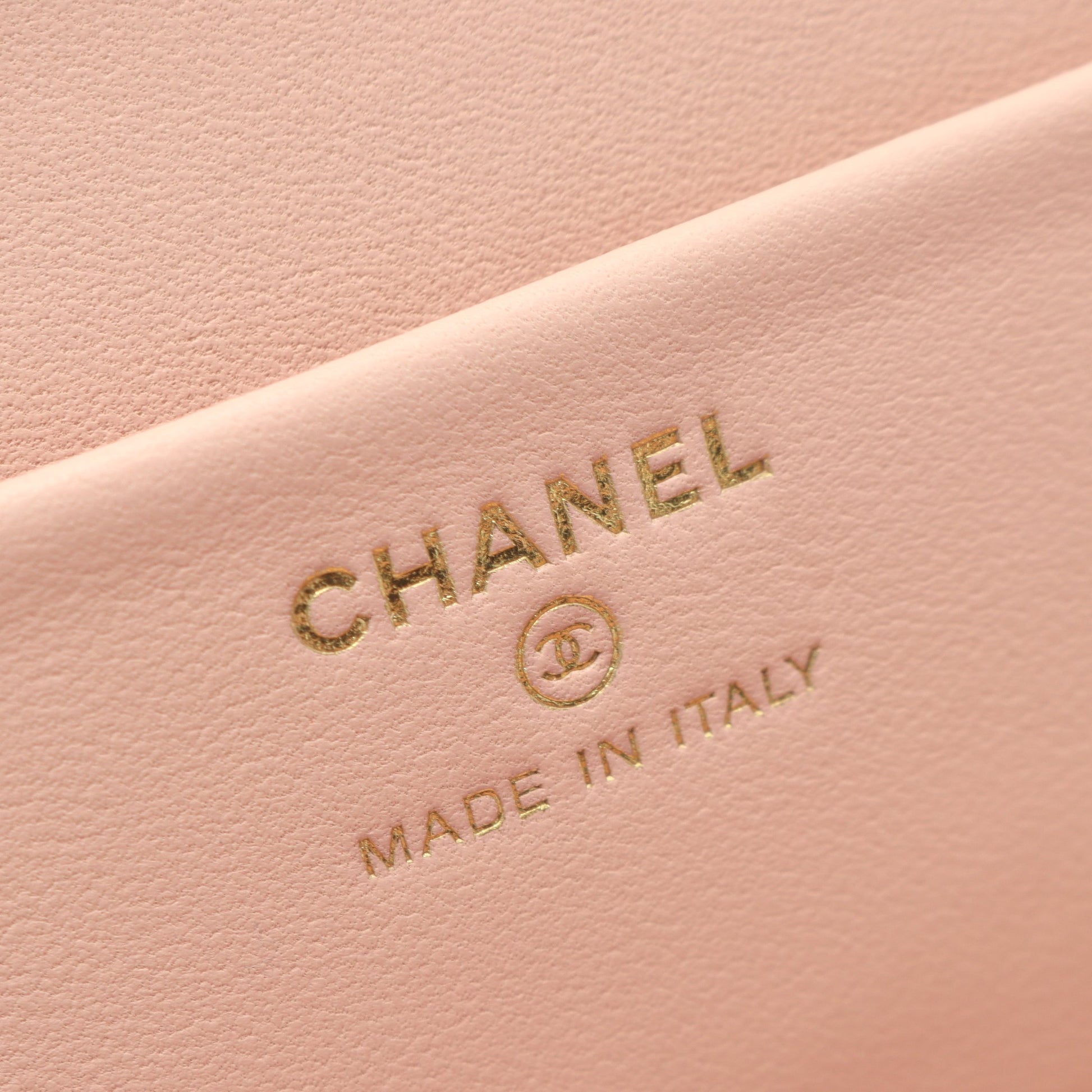 マトラッセ バニティ 2WAY チェーンショルダーバッグ レザー ライトピンク ゴールド金具 シャネル バッグ CHANEL