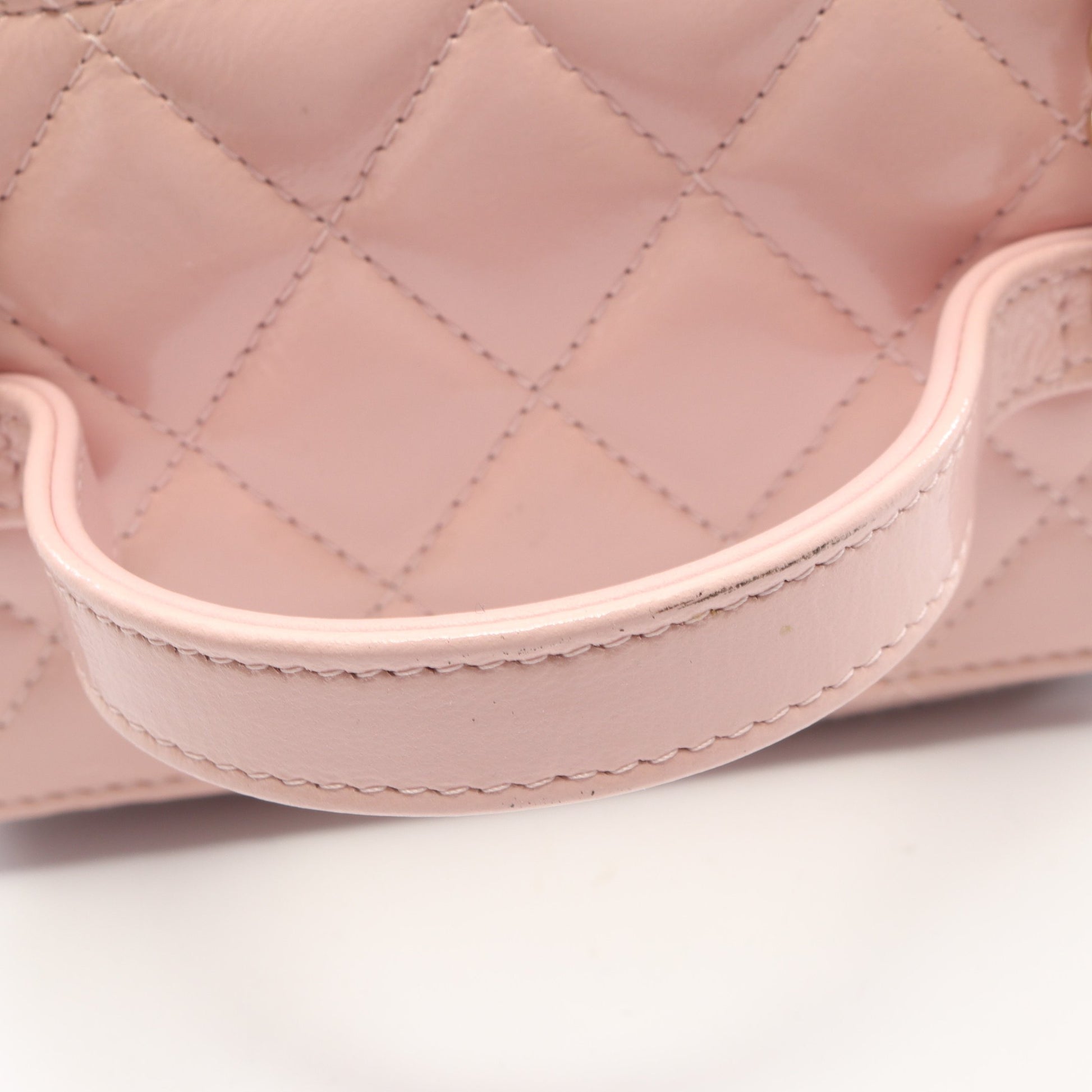 マトラッセ バニティ 2WAY チェーンショルダーバッグ レザー ライトピンク ゴールド金具 シャネル バッグ CHANEL