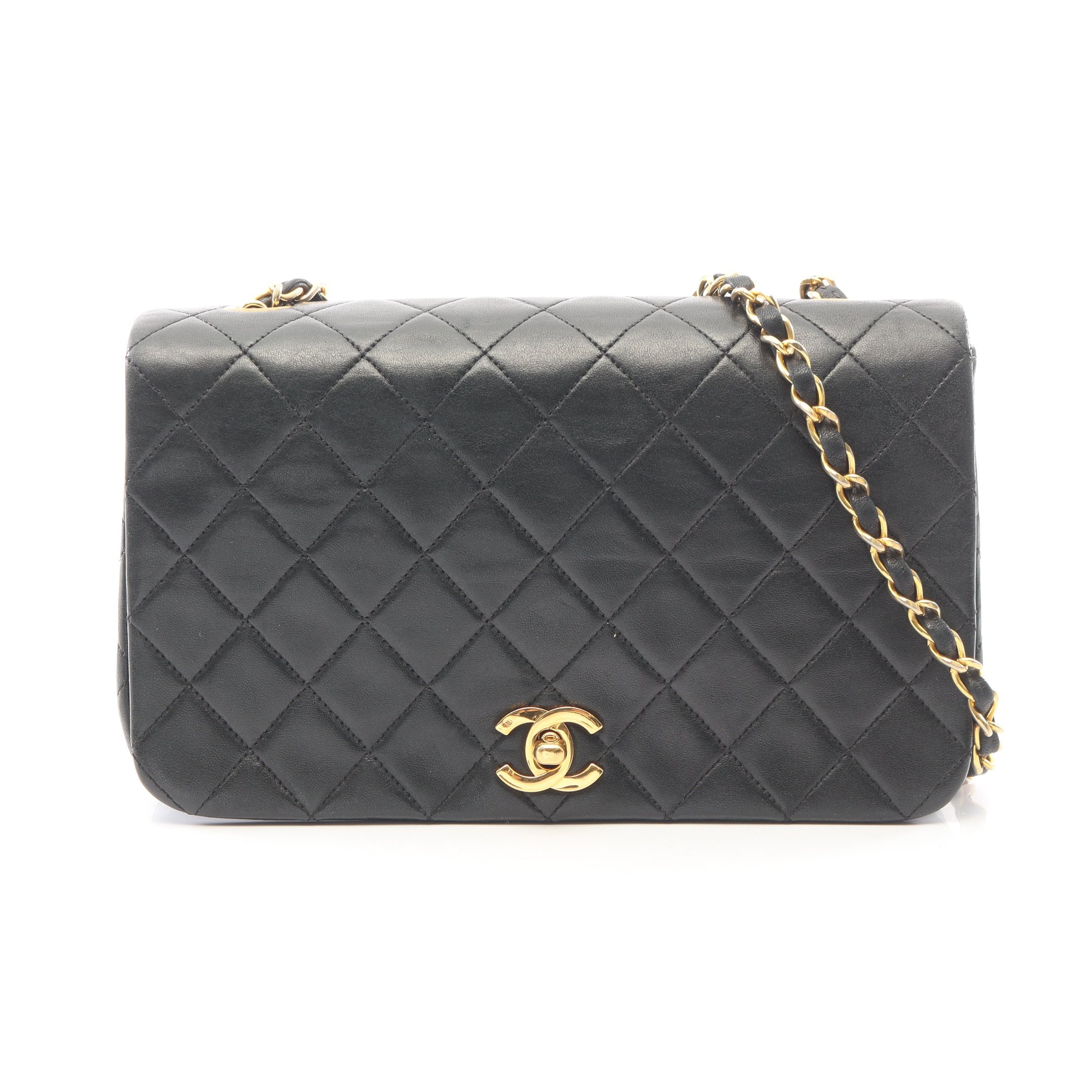 CHANEL シャネル ショルダーバッグ フルフラップ マトラッセチェーンショルダー ブラック 黒 1番台 1915700 ラムスキン ai-tdc-000425-4d CHANEL - CHANEL シャネル ショルダーバッグ フルフラップ マトラッセ
